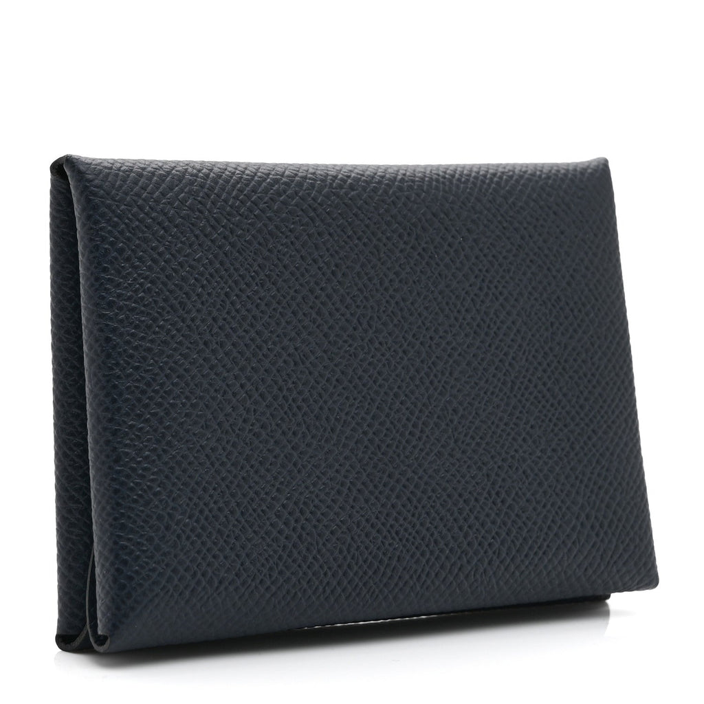 Epsom Verso Calvi Duo Card Case Bleu Indigo