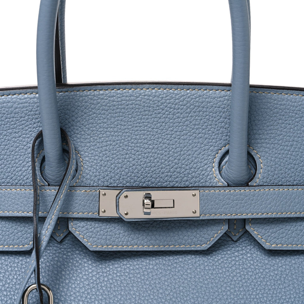 Togo Birkin 35 Bleu Lin