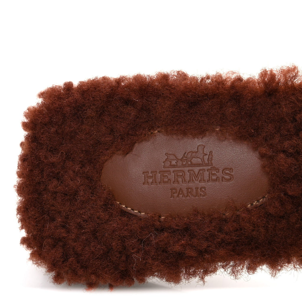 Woolskin Oran Sandals 37.5 Cognac
