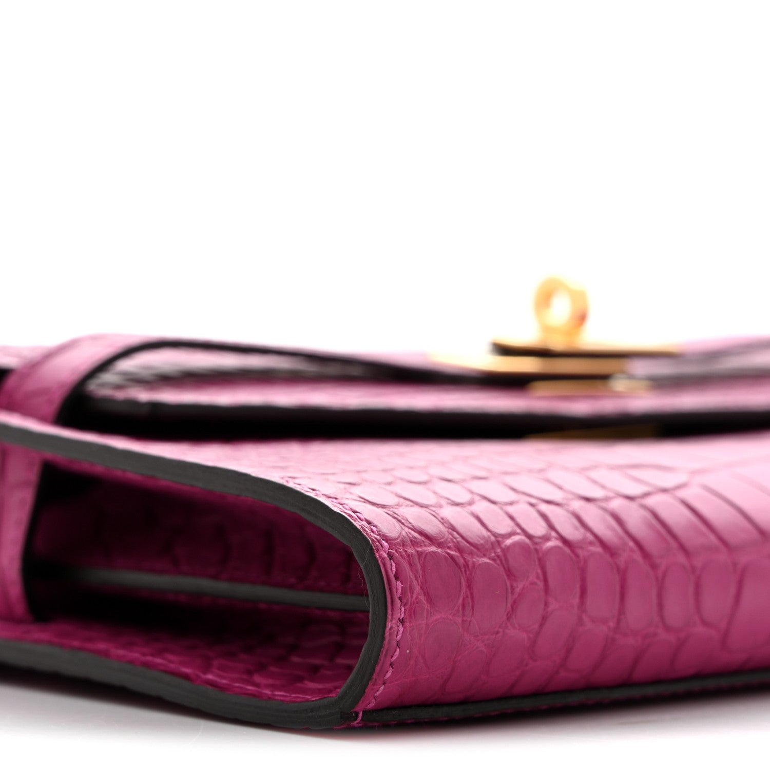 Matte Alligator Kelly Wallet To Go Rose Scheherazade