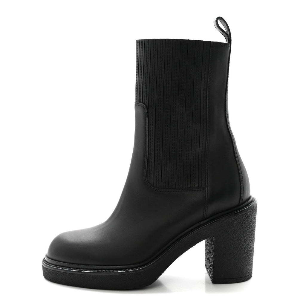 Calfskin Donia 70 Ankle Boots 36 Black
