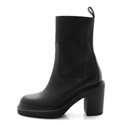 Calfskin Donia 70 Ankle Boots Black