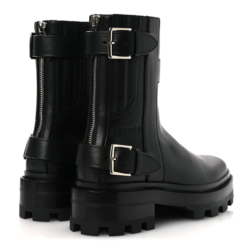 Calfskin Womens Jaimy Ankle Boots 36 Black