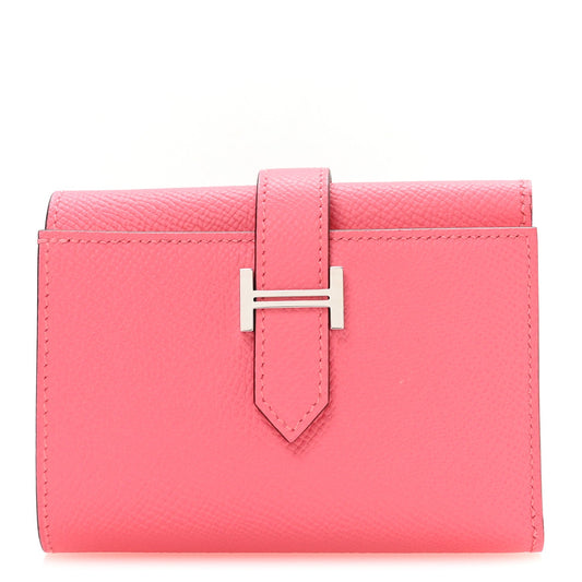 Epsom Tri-Fold Compact Bearn Wallet Rose Lipstick