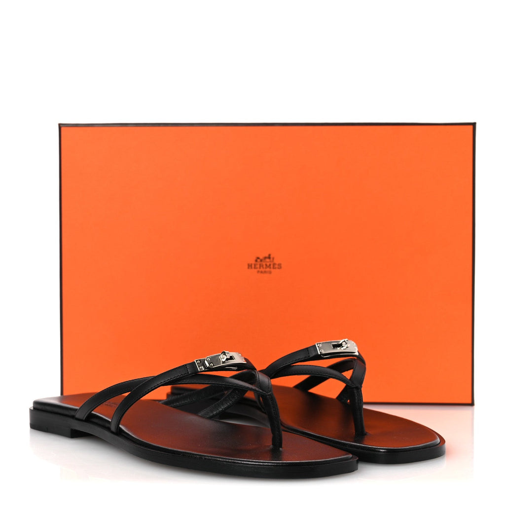 Calfskin Miss Sandals 39 Black