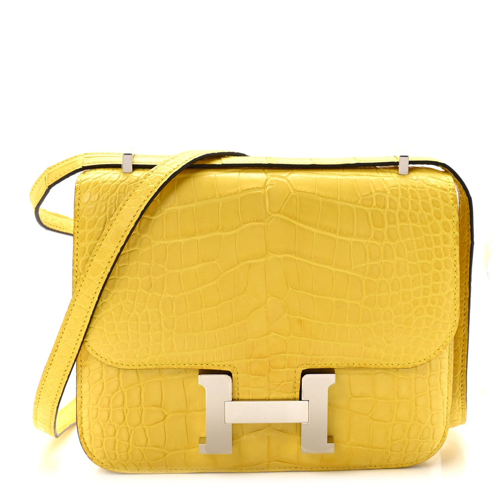 Matte Alligator Constance 18 Mimosa