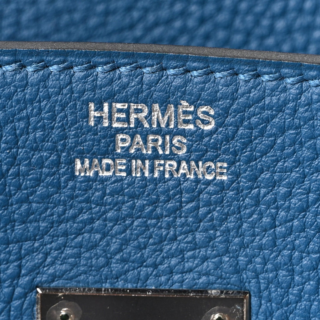 Togo Birkin 35 Bleu Izmir