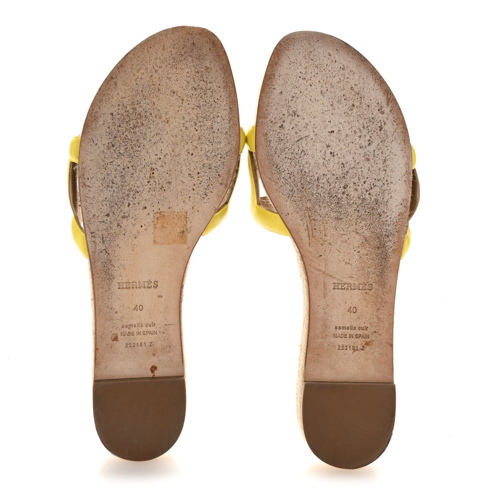 Nappa Famosa Espadrille Sandals 40 Jaune Curcuma