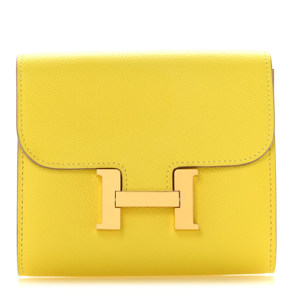 Evercolor Constance Compact Passant Wallet Lime
