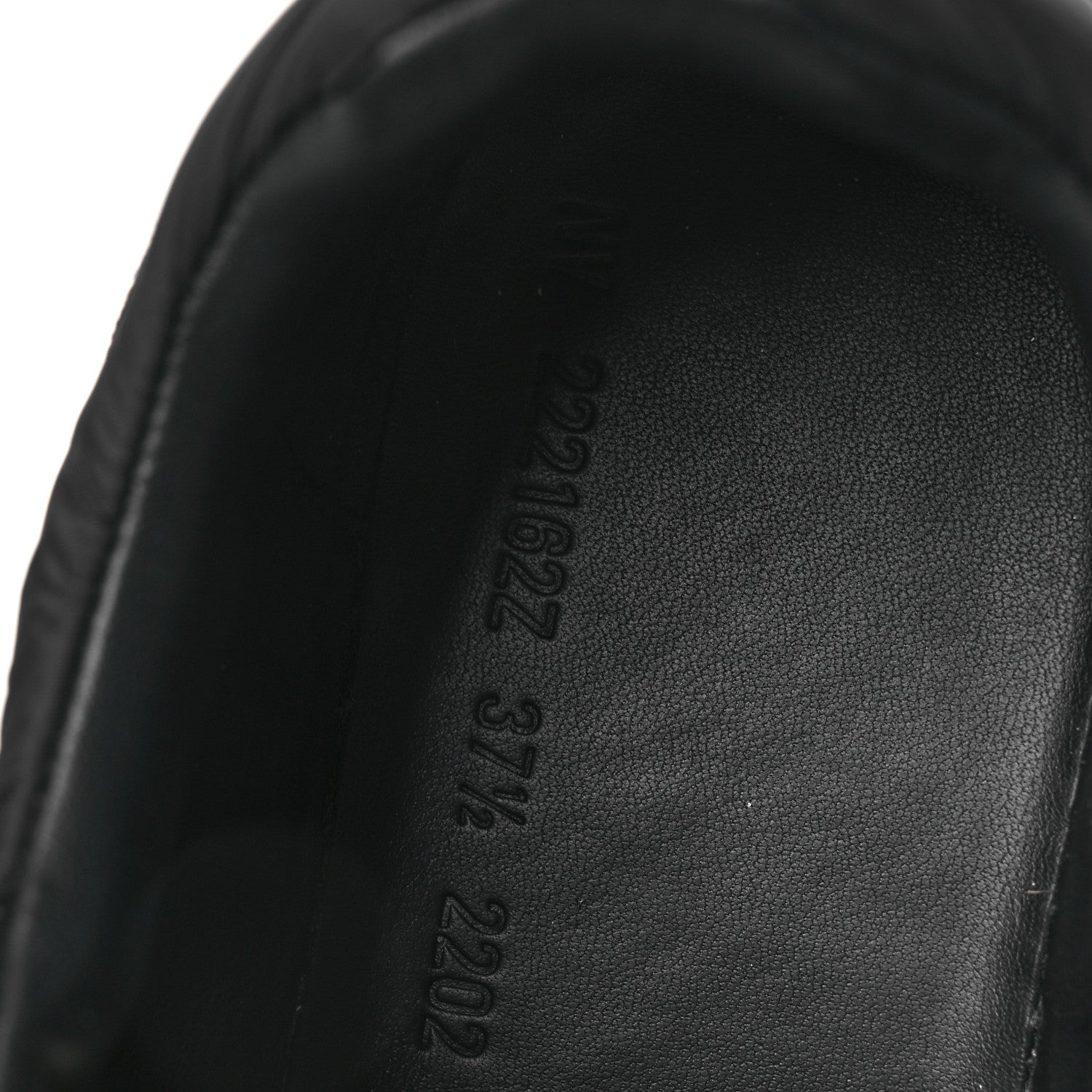 Air Mesh Suede Goatskin Bouncing Sneakers 37.5 Black Orange