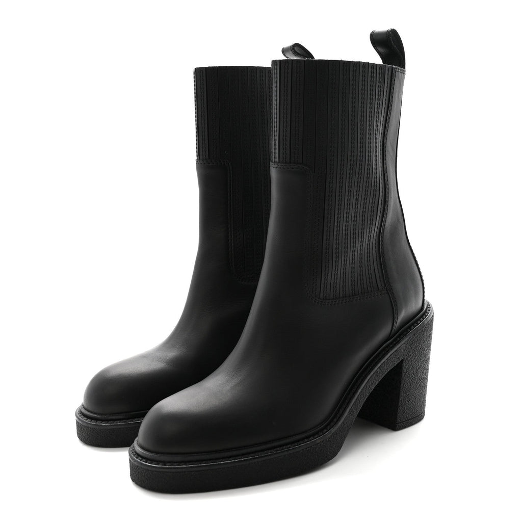 Calfskin Donia 70 Ankle Boots 36 Black