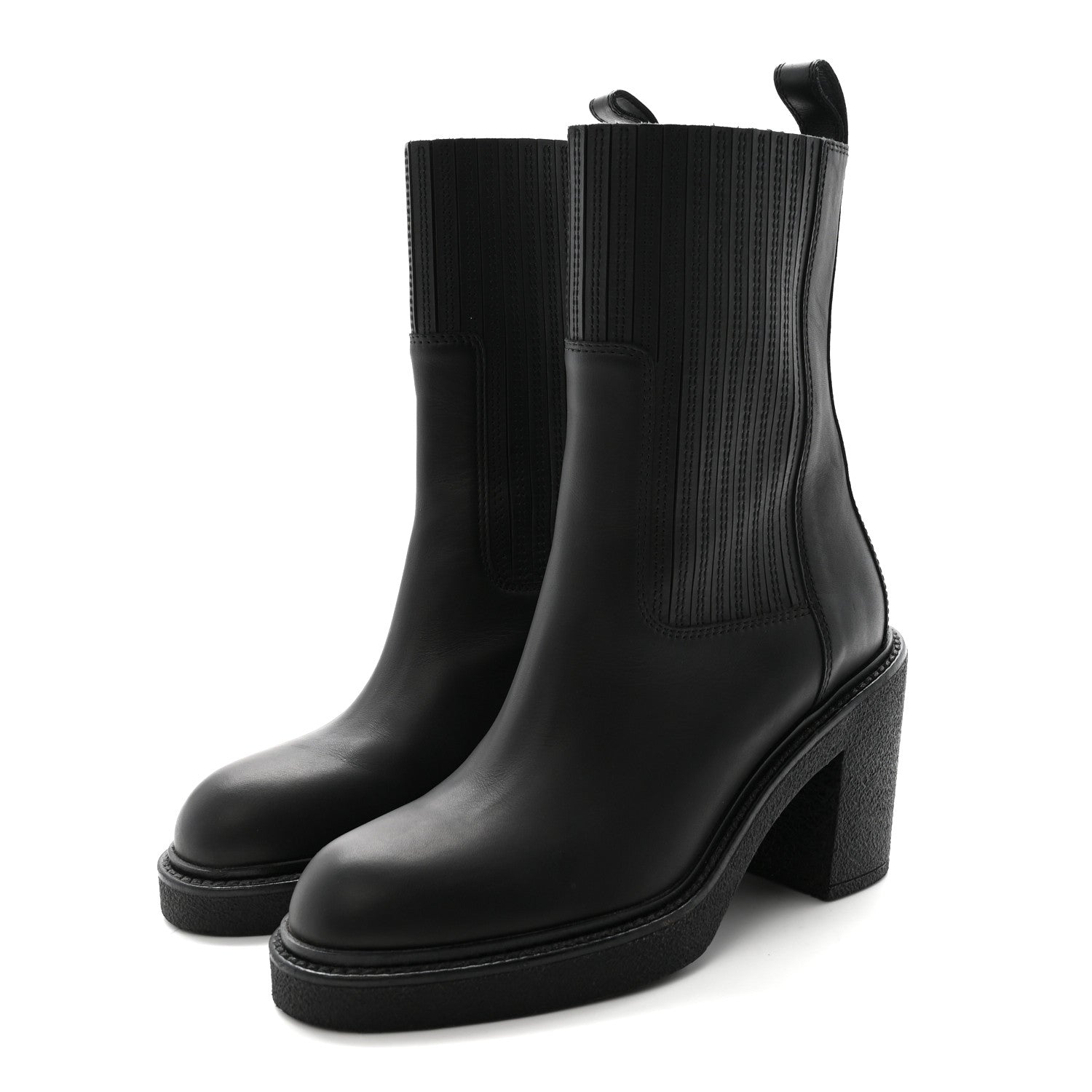 Calfskin Donia 70 Ankle Boots 36 Black