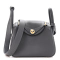 Taurillon Clemence Mini Lindy 20 Gris Misty
