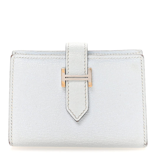 Chevre Mysore Mini Bearn Wallet Bleu Brume