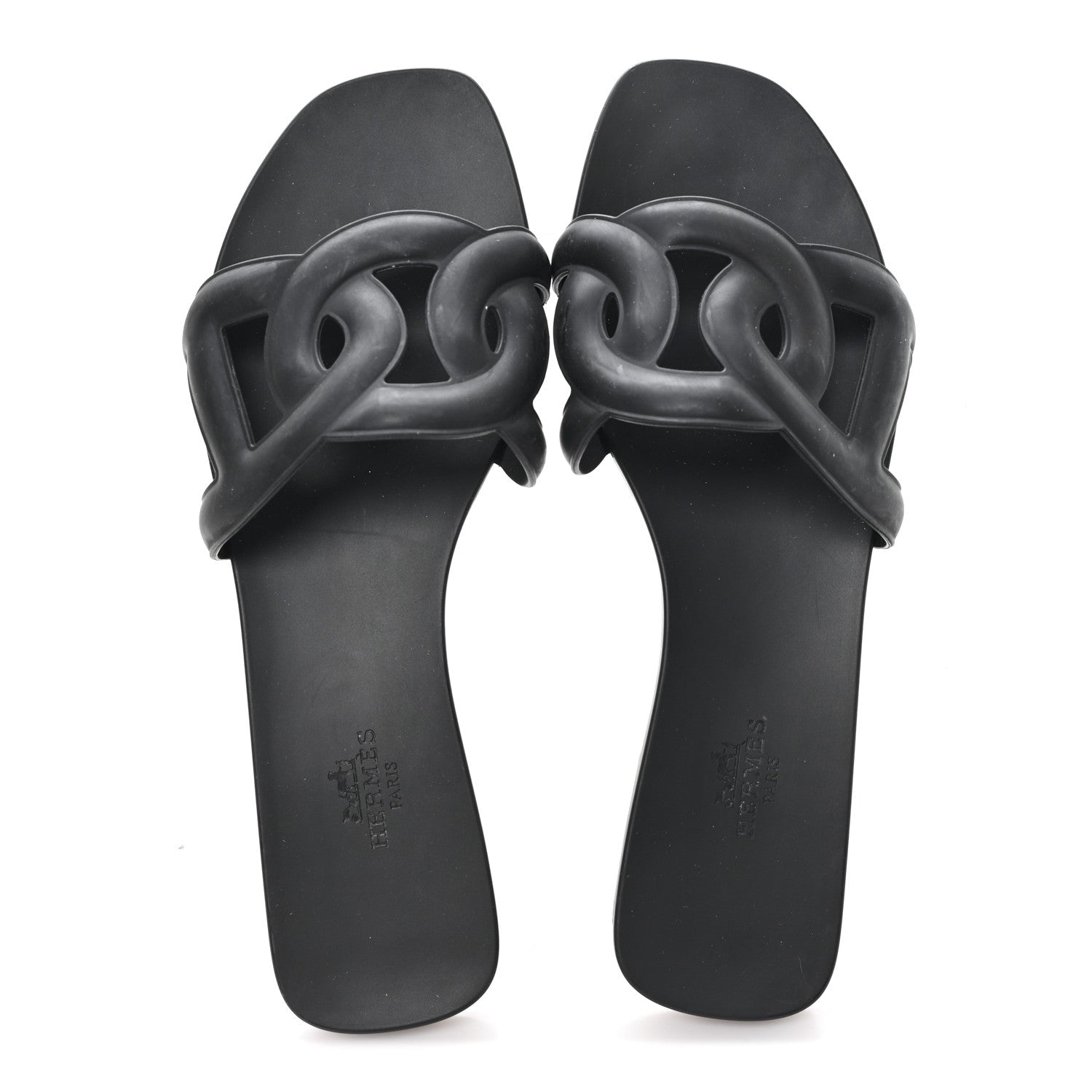 Rubber Aloha Sandals 38 Black