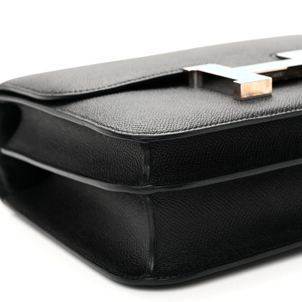 Epsom Enamel Constance 24 Black Bleu Saint Cyr