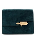 Veau Doblis Verrou Clutch Bleu Ocean
