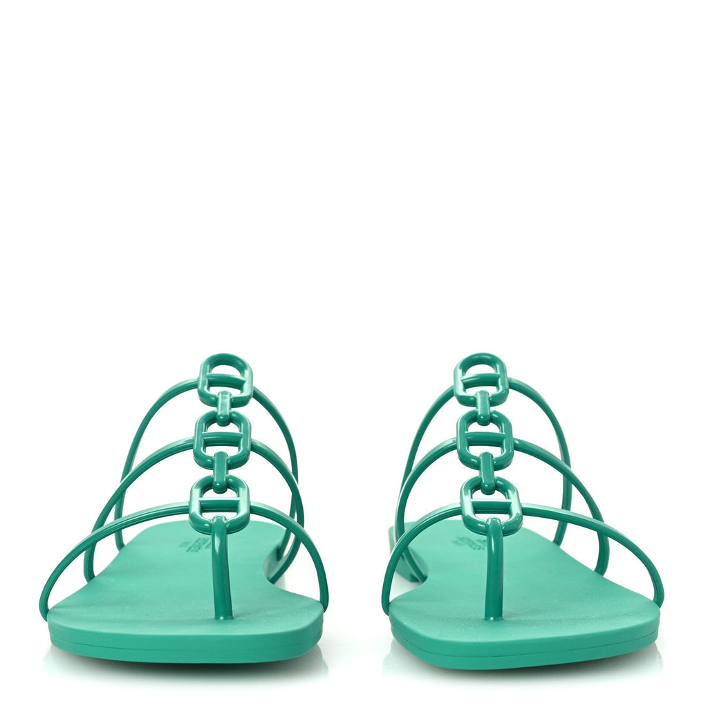 Rubber Womens Mykonos Sandals 37 Vert Tourmaline