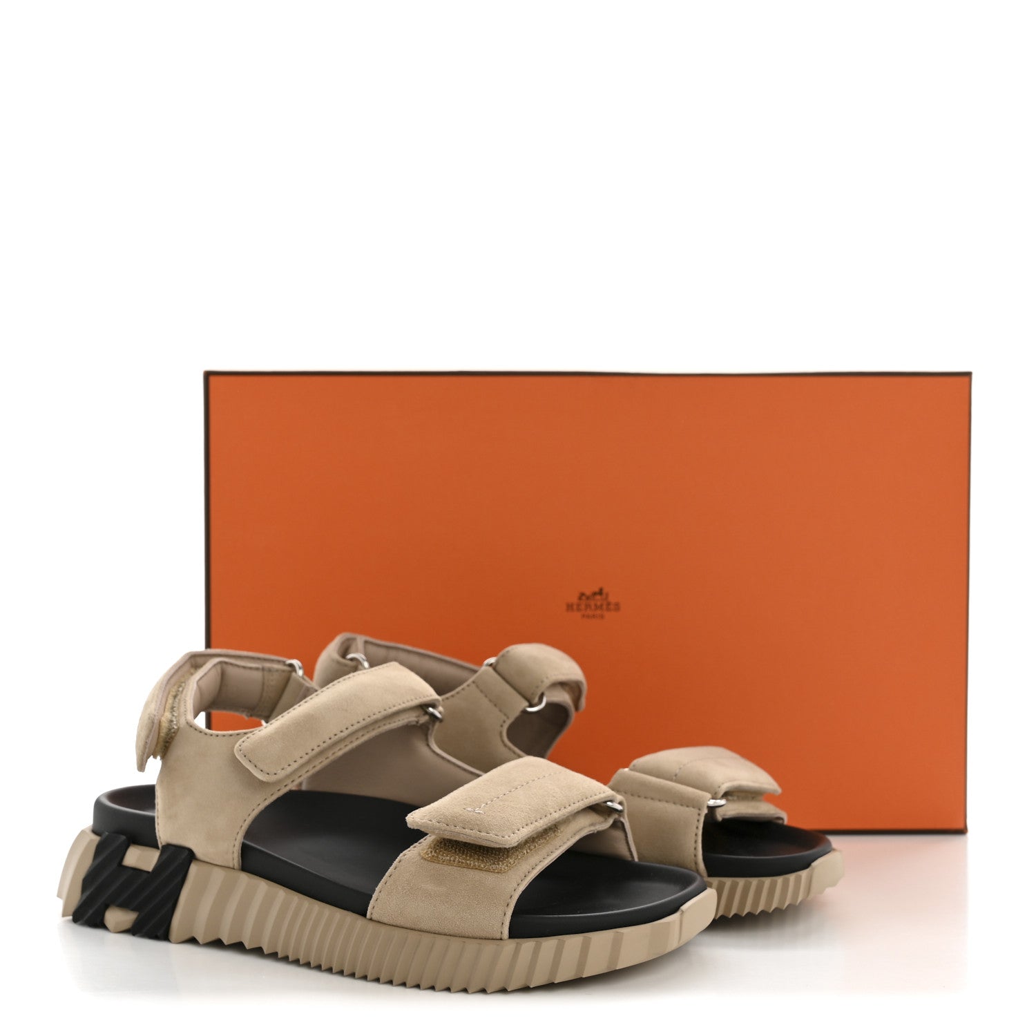 Suede Goatskin Junior Sandals 37.5 Beige Camel