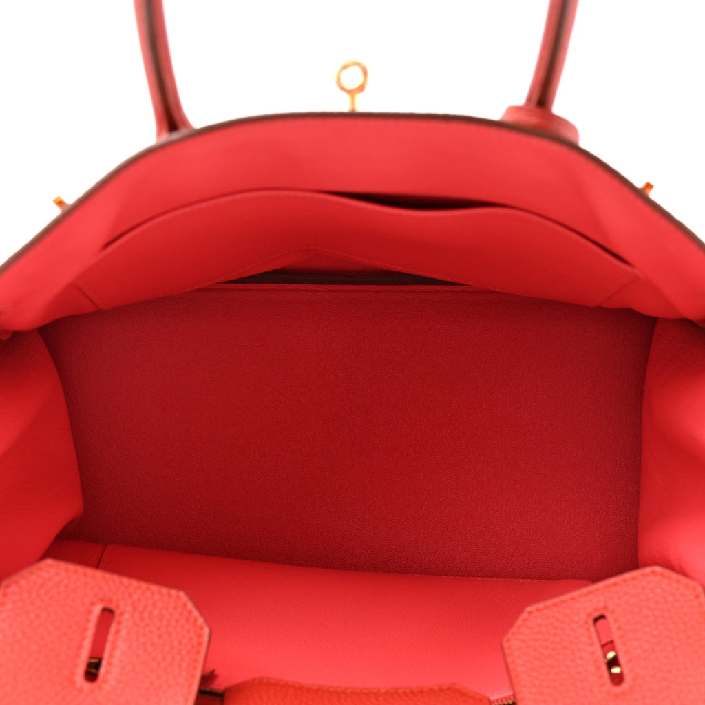 Togo Horseshoe Birkin 30 Rouge Pivoine Rose Lipstick
