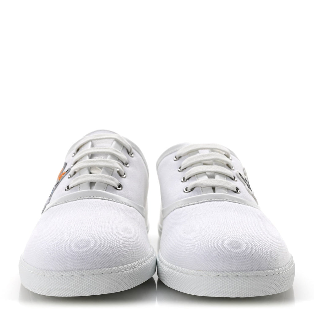 Canvas Embroidered Innocent Sneakers 41 White