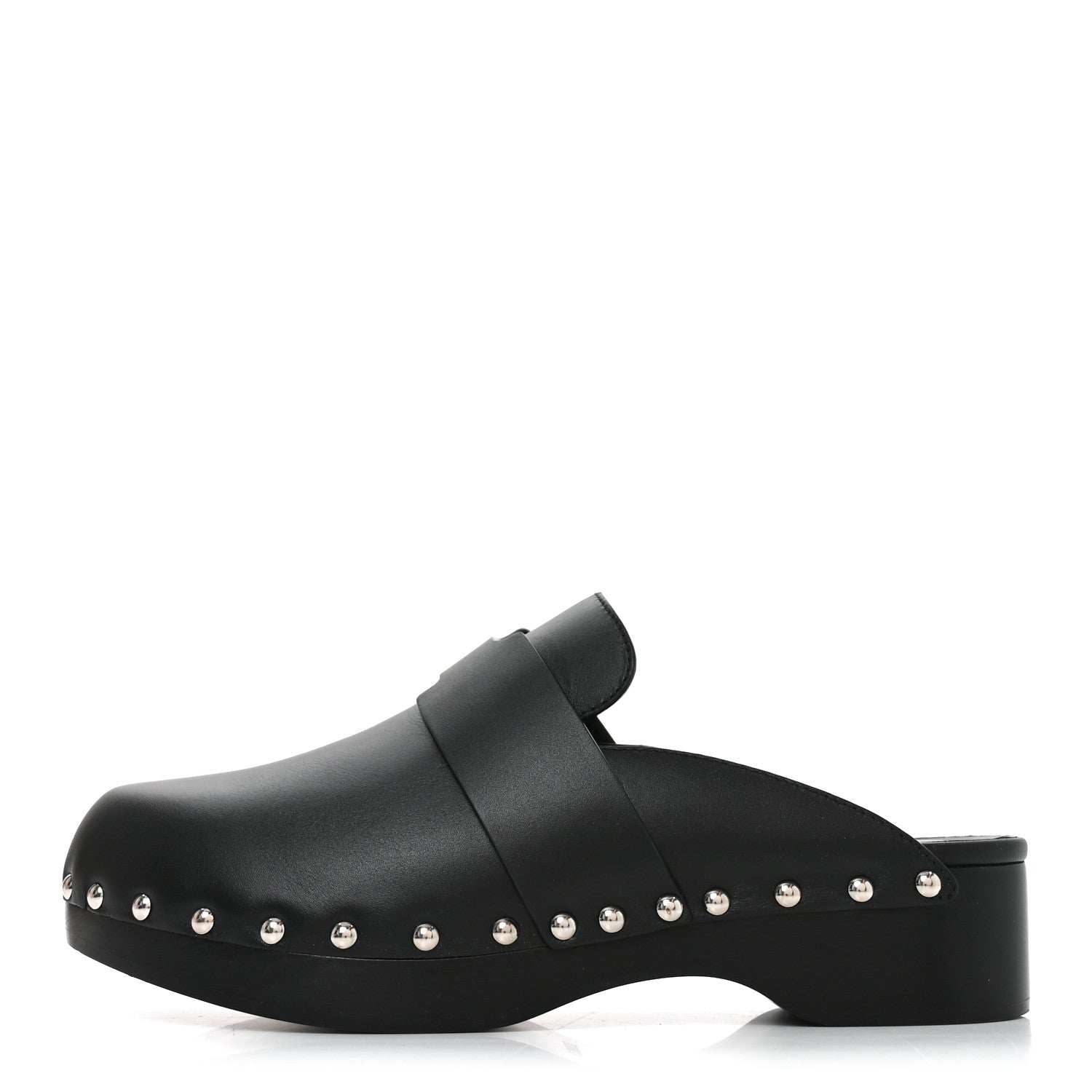 Calfskin Calya Mules 37 Black