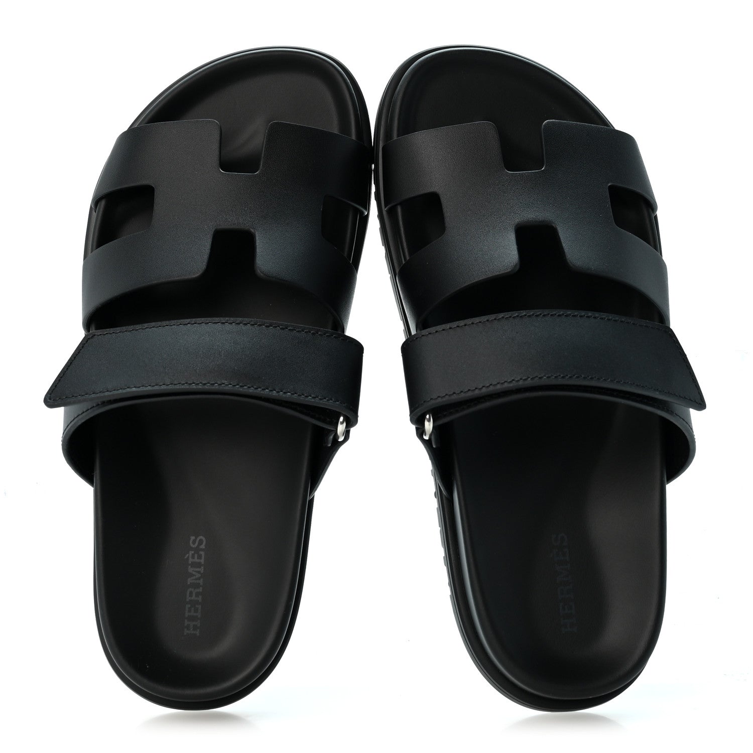 Calfskin Womens Chypre Sandals 36.5 Black