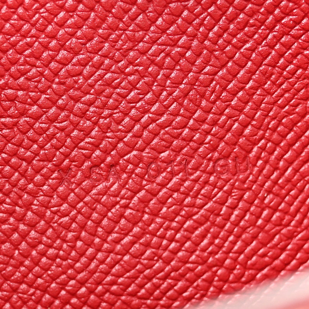 Epsom Enamel Constance Long Wallet Rouge Grenat