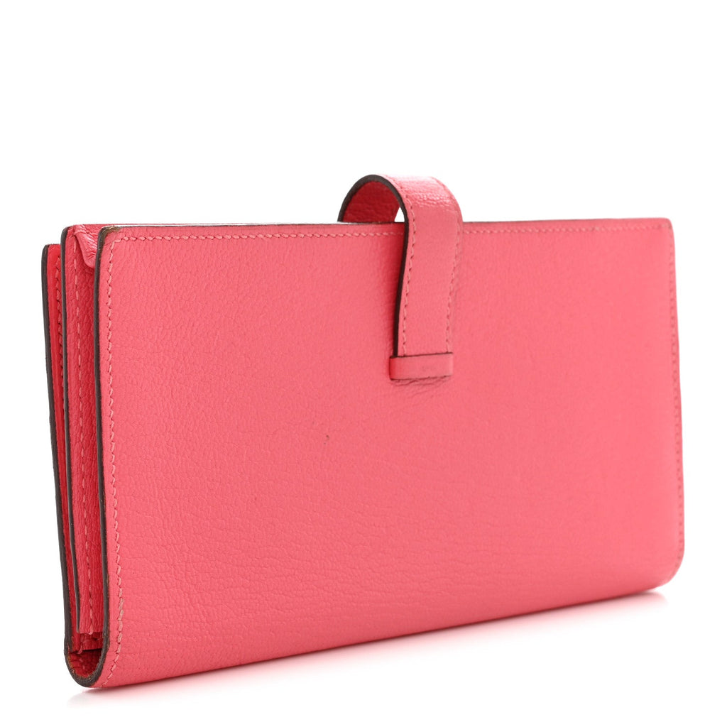Chèvre Mysore Bearn Gusset Wallet Rose Lipstick