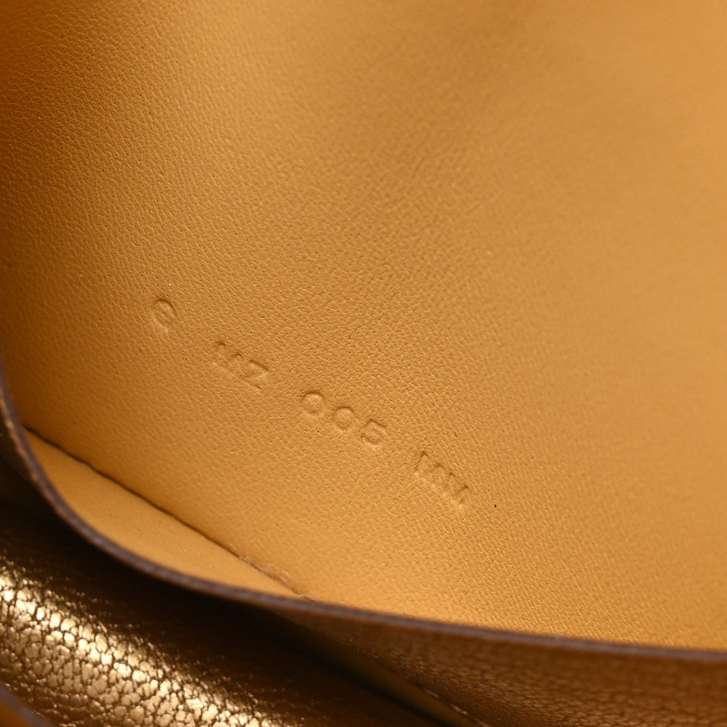 Metallic Chevre Chamkilight Constance Slim Wallet Dore