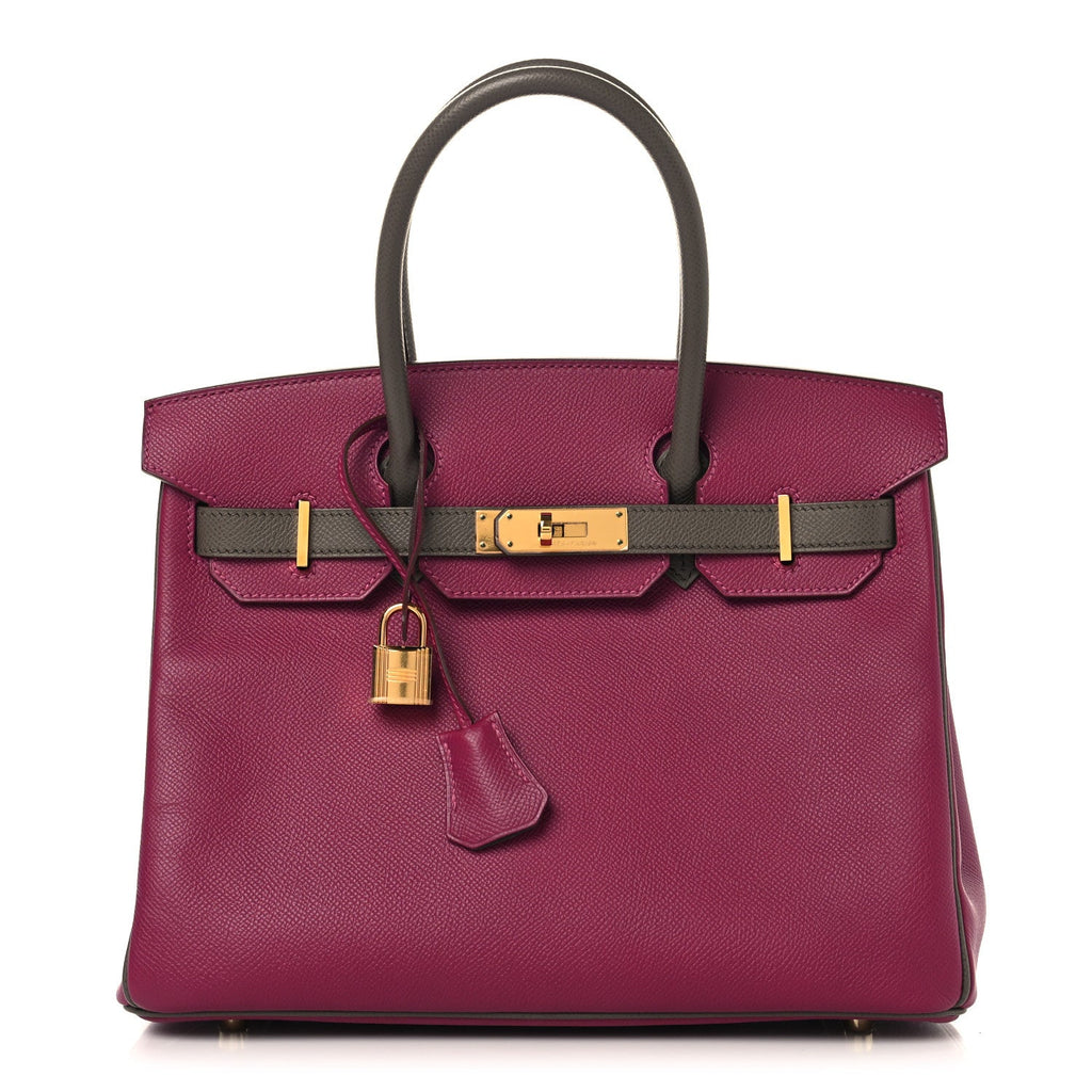 Epsom Horseshoe Birkin 30 Rose Poupre Etain