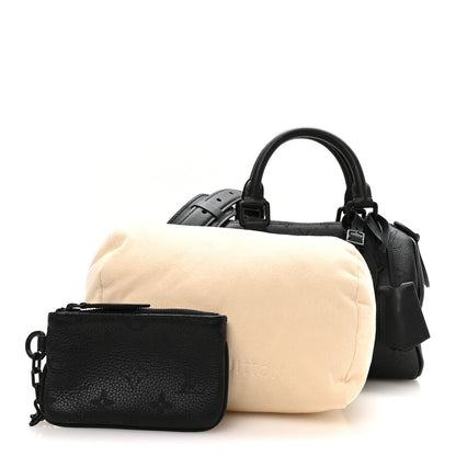 Calfskin Monogram Speedy P9 Bandouliere 20 Ultra Black