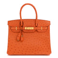 Ostrich Birkin 30 Orange