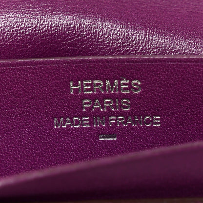 Tadelakt Lizard Bearn Gusset Wallet Anemone Vert