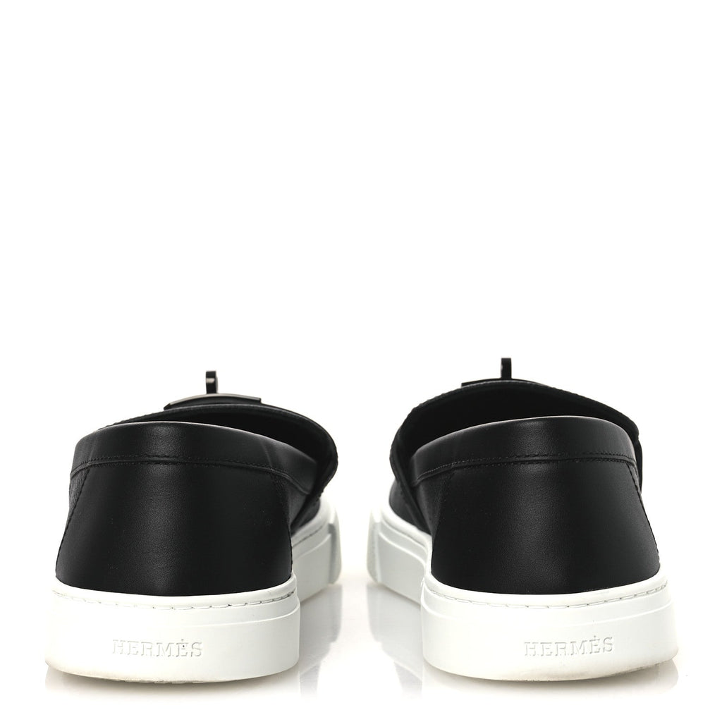 Calfskin Game Slip On Sneakers 39.5 Black