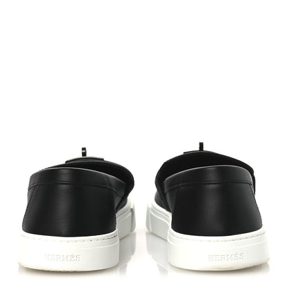 Calfskin Game Slip On Sneakers 39.5 Black