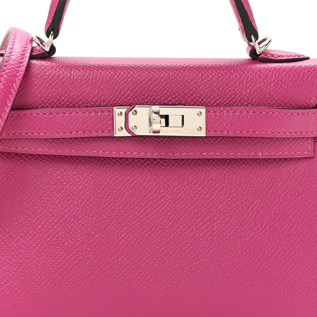 Epsom Mini Kelly Sellier 20 Rose Pourpre