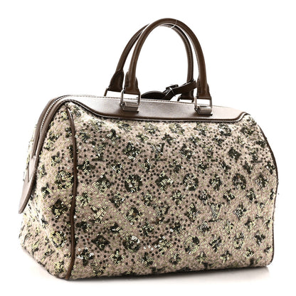 Sequin Monogram Sunshine Express Speedy Kaki