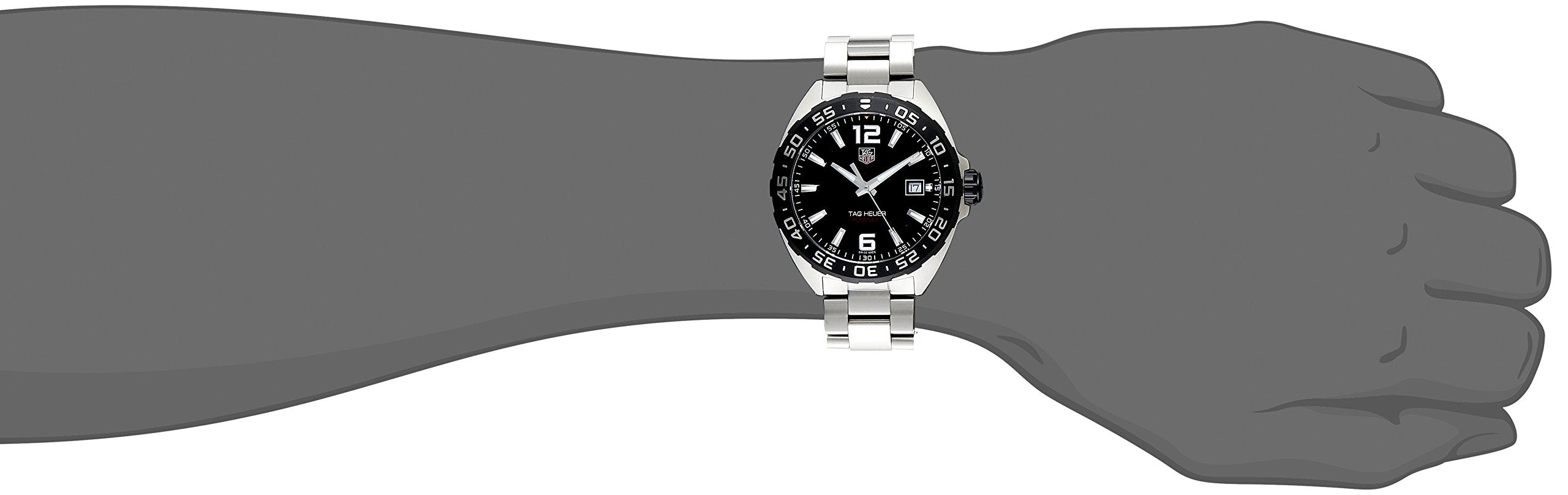 Tag Heuer Formula 1 Quartz Black Dial Silver Steel Strap Watch for Men - WAZ1110.BA0875