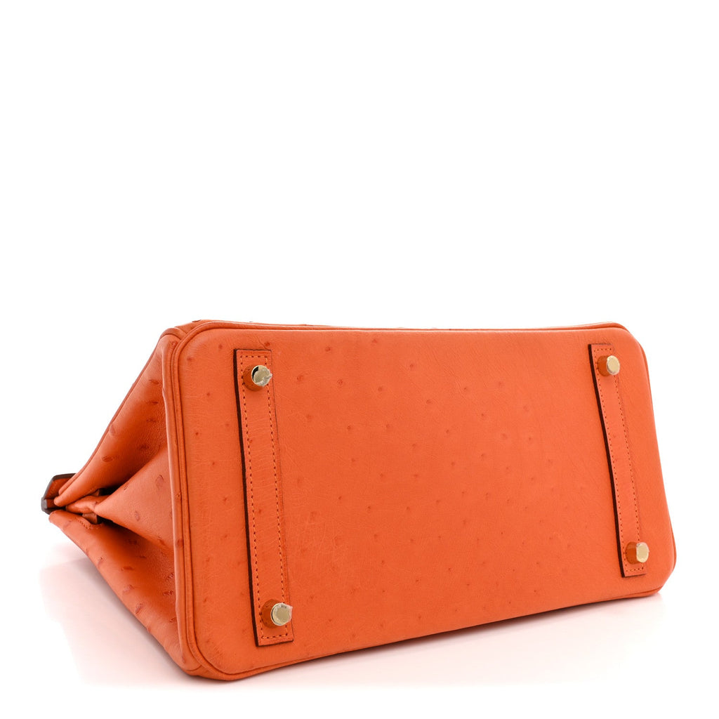 Ostrich Birkin 30 Orange