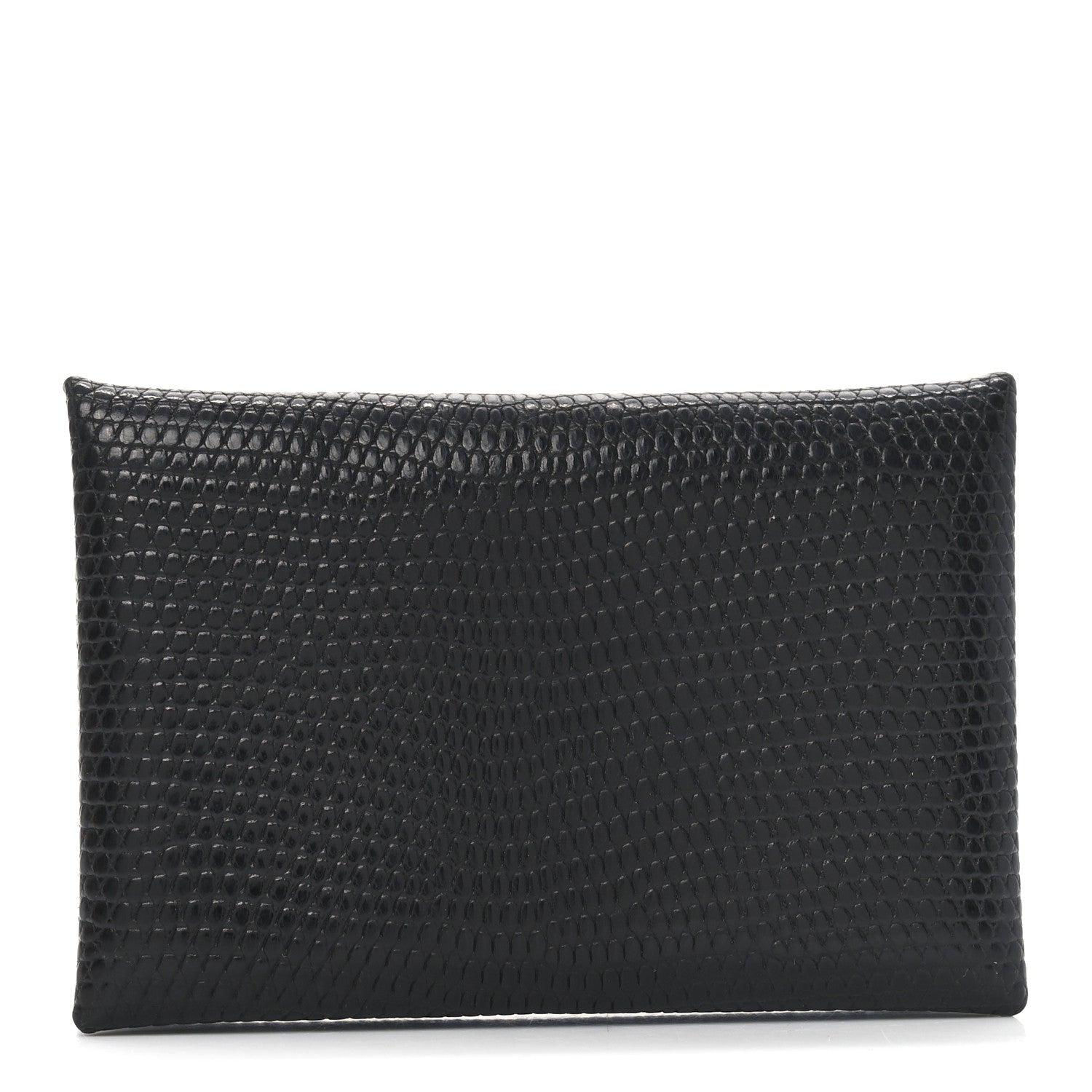 Lizard Calvi Card Case Black
