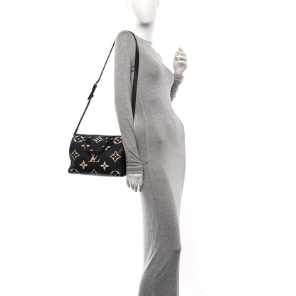 Empreinte Monogram Giant Speedy Bandouliere 25 Black Beige