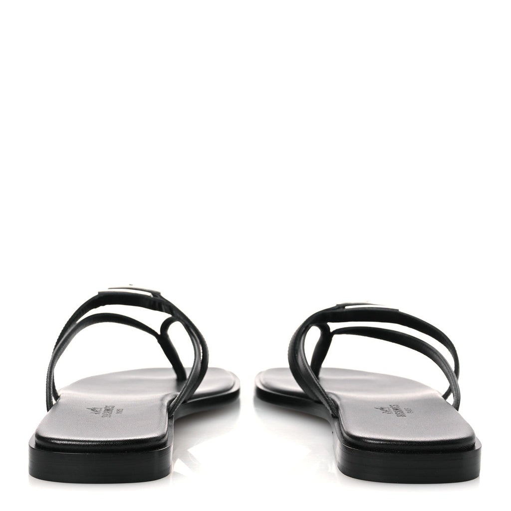 Calfskin Miss Sandals 37.5 Black