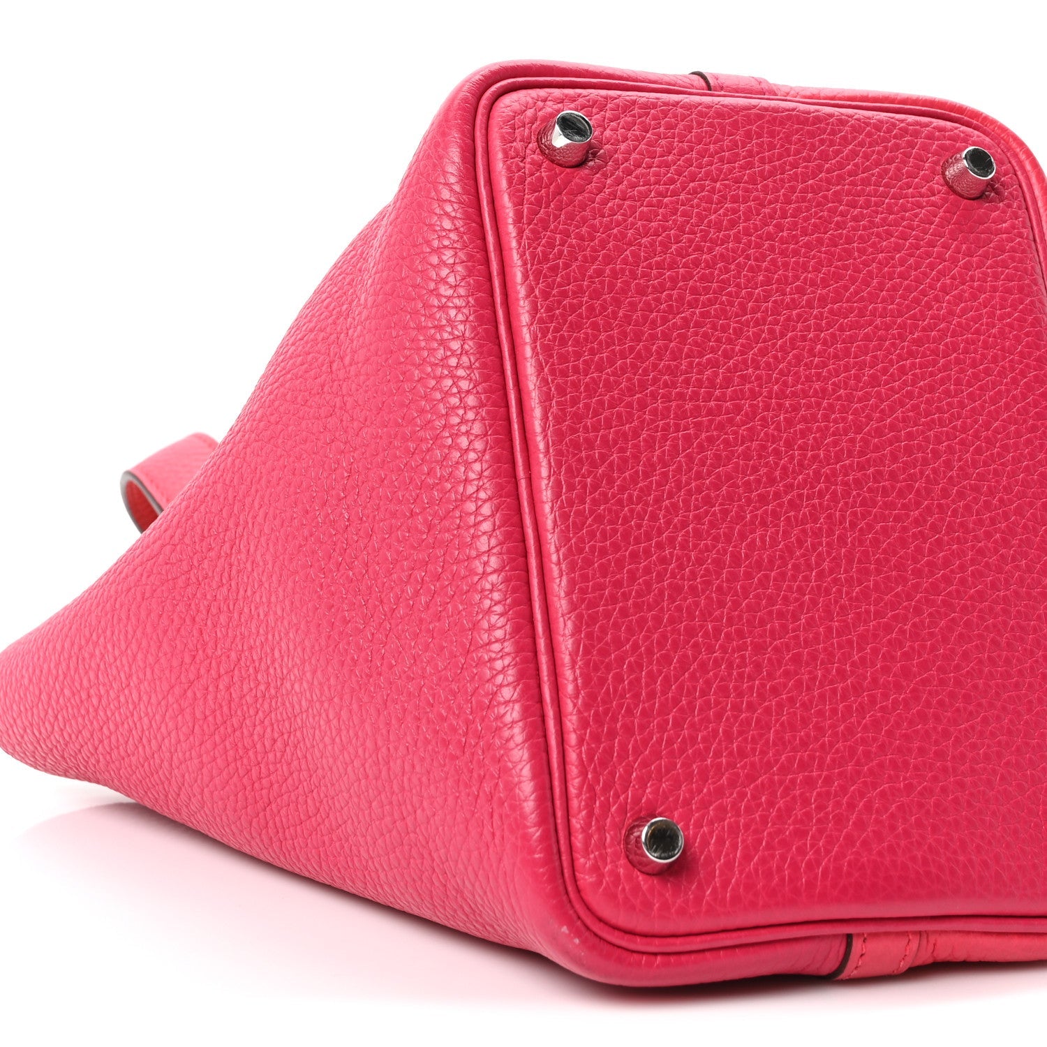 Taurillon Clemence Tri-Color Picotin Lock 18 PM Rose Extreme Rose Mexico Rouge De Coeur