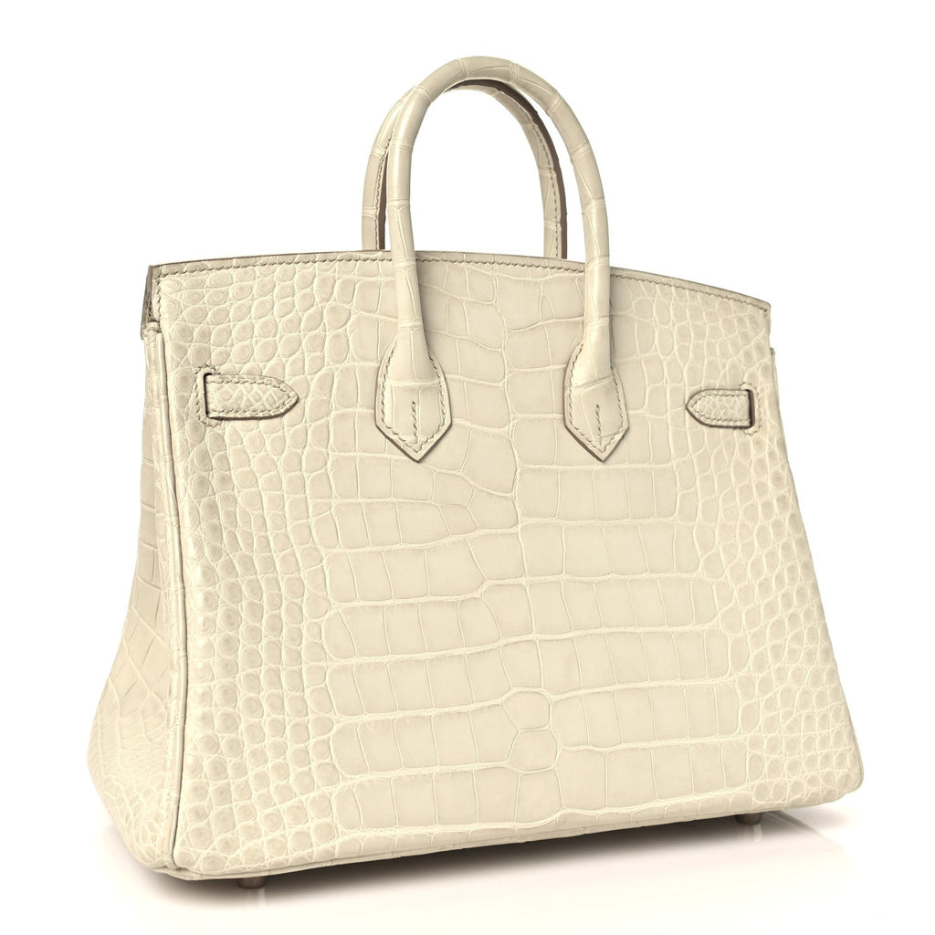Matte Alligator Birkin 25 Beton
