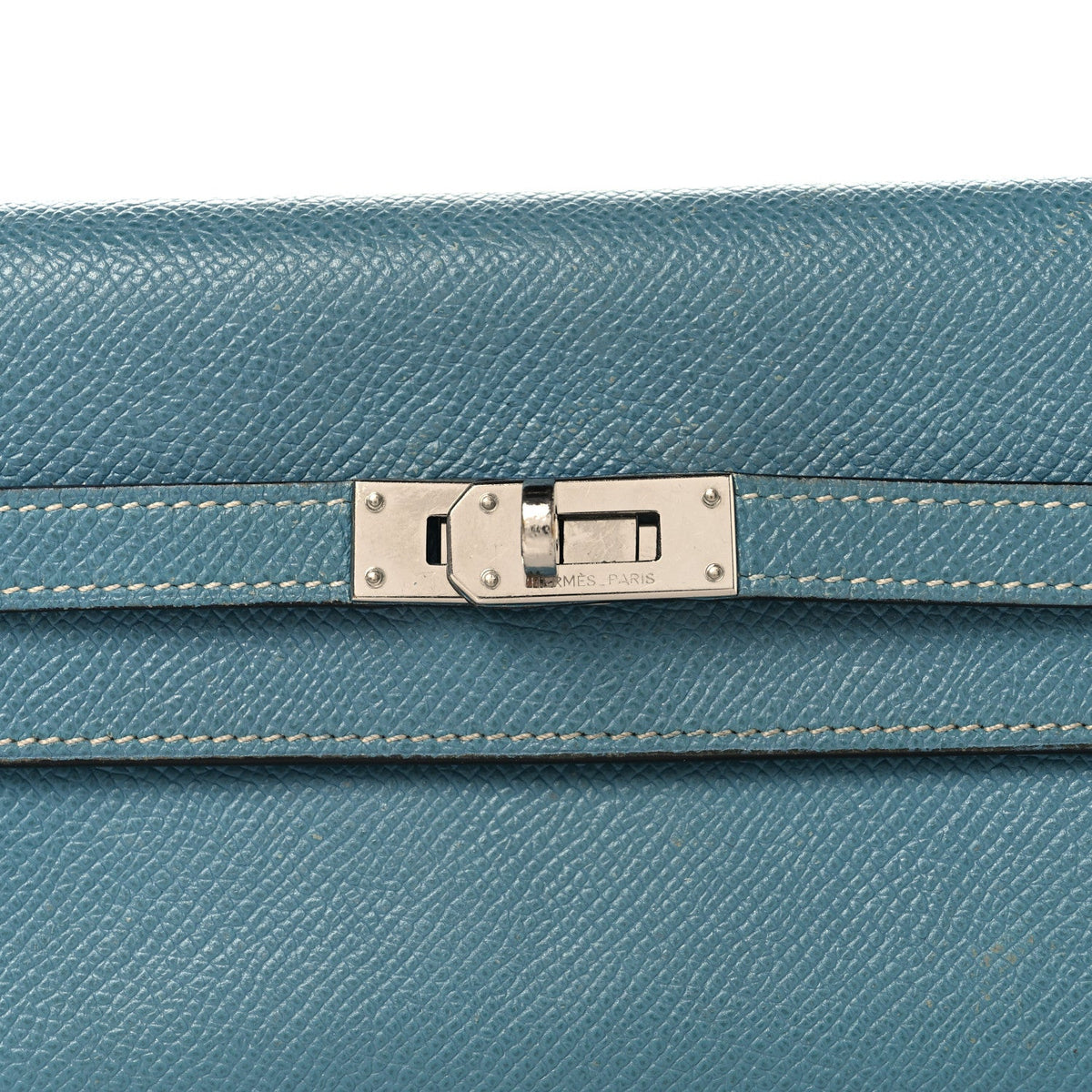 Epsom Kelly Longue Wallet Blue Jean