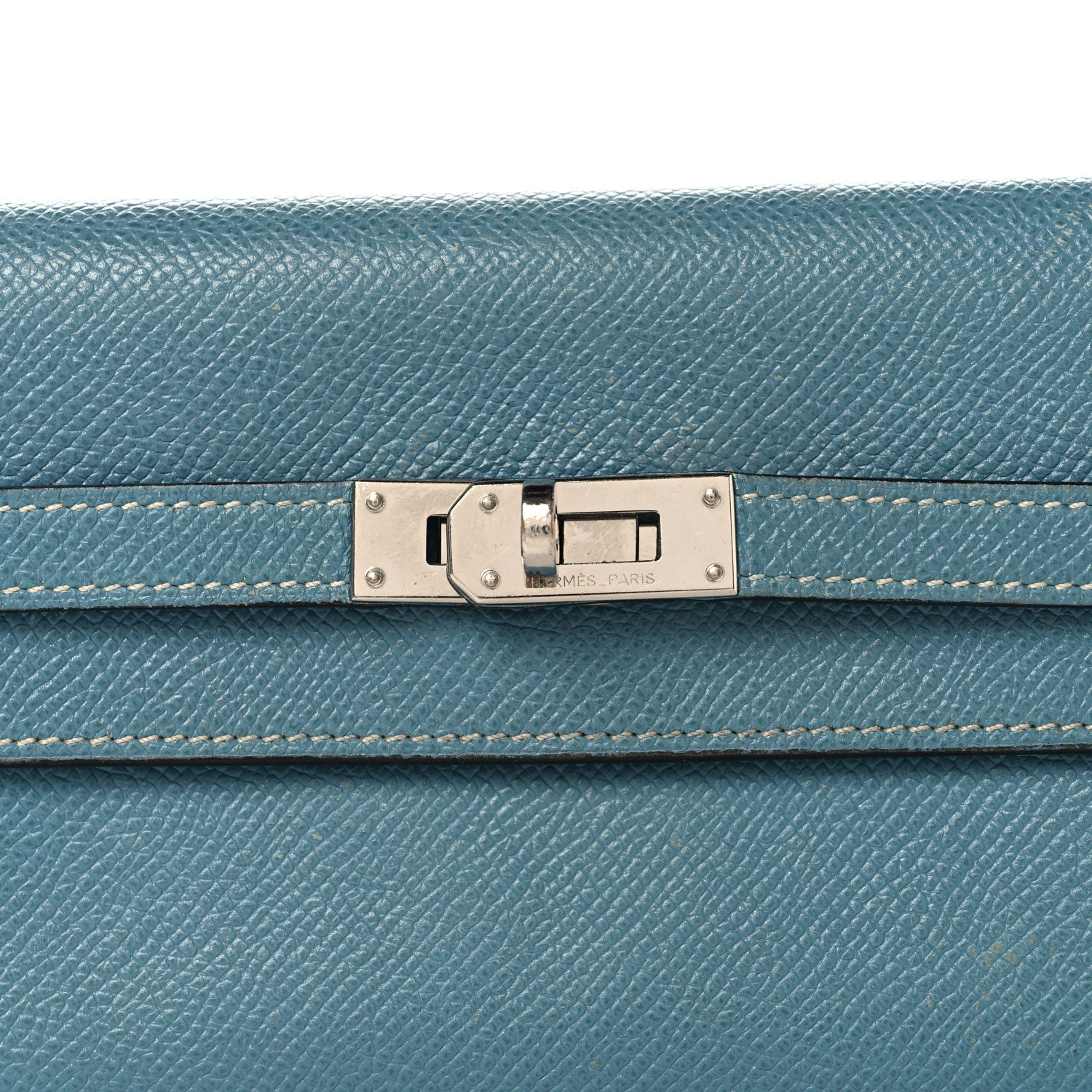 Epsom Kelly Longue Wallet Blue Jean