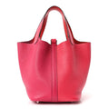 Taurillon Clemence Tri-Color Picotin Lock 18 PM Rose Extreme Rose Mexico Rouge De Coeur