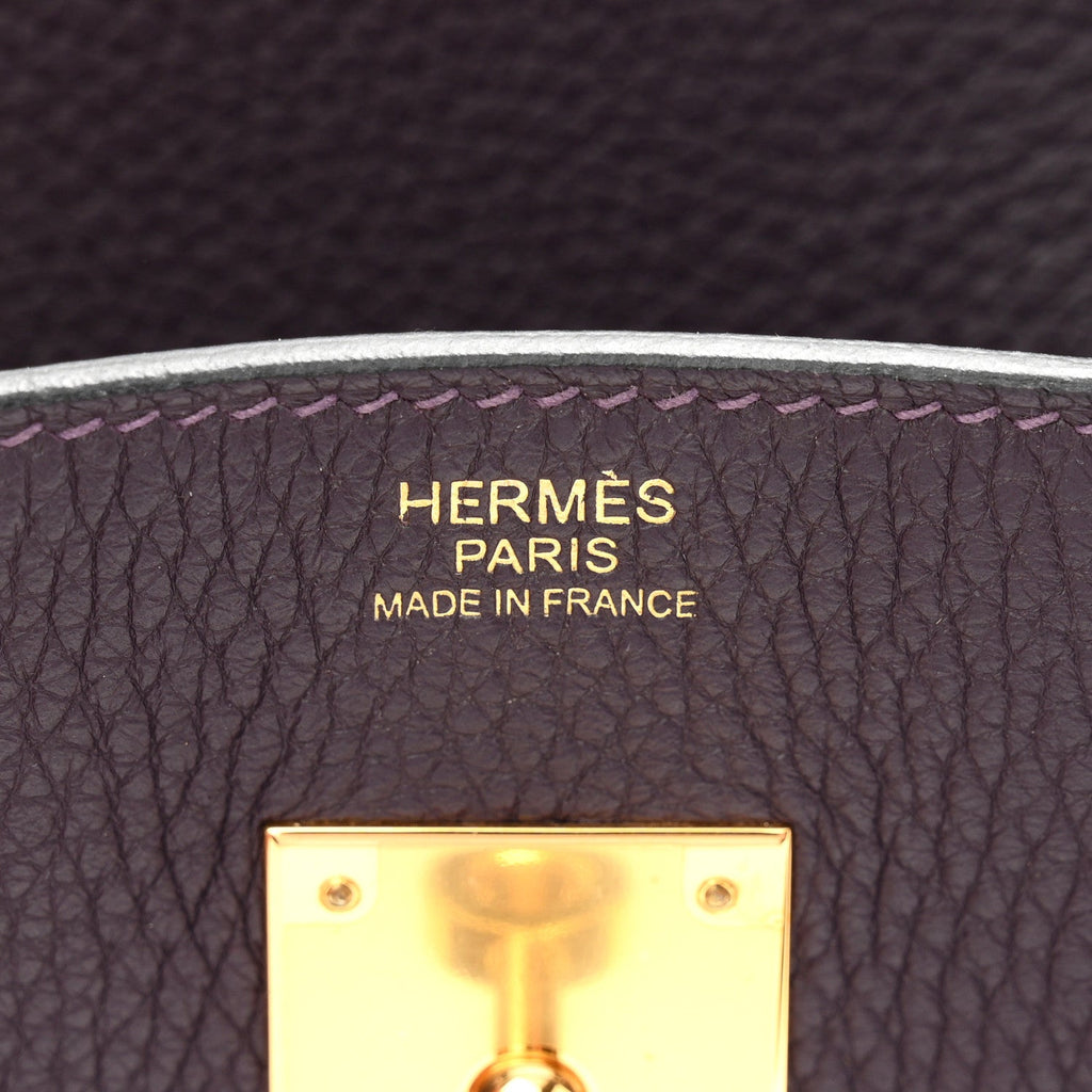 Taurillon Clemence Birkin 30 Raisin