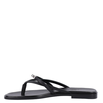 Calfskin Miss Sandals 37 Black